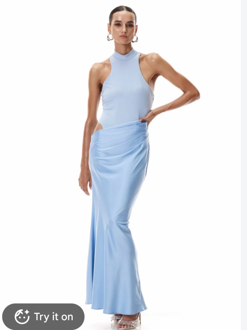Beres Tank Top Dress in Powder Blue